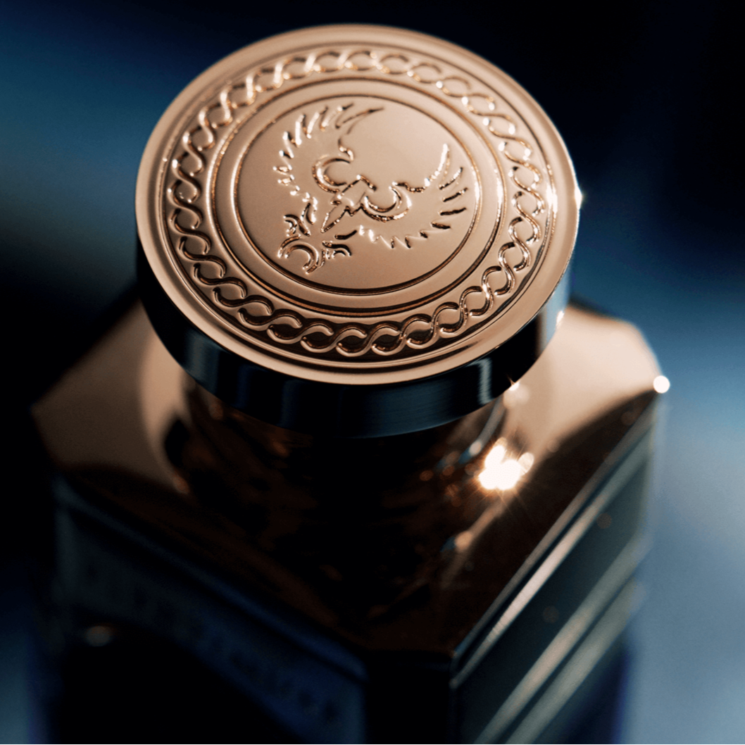Electimuss Astrum Nova Fragrance bottle emblem on cap